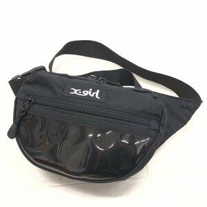 X-girl X-girl ROBIC AIR clear pocket nylon waist bag black black shoulder bag body bag domestic regular goods for women 