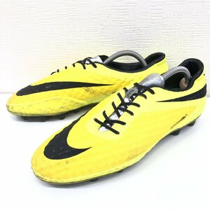 ●NIKE ナイキ 定価20,350円 ハイパーヴェノムファントム 天然芝用 サッカー スパイク 27cm ネオンイエロー フットボール トレーニング