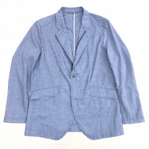 ●JOSEPH ABBOUD ジョセフアブード 麻 リネン混 レジャージャケット LL サックスブルー ブルゾン サマージャケット 特大 大きい 2L XL 紳士