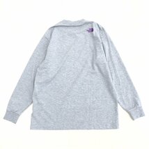 THE NORTH FACE ノースフェイス 定価5,800円 ロゴ刺繍 長袖 Tシャツ WL グレー ロンT カットソー 国内正規品 ユニセックス アウトドア_画像2