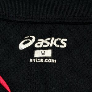 ASICS アシックス ロゴプリント Ｖネック 吸水速乾 ドライ プラクティスシャツ M 黒 ブラック 長袖 Tシャツ ロンT 国内正規品 メンズ 紳士の画像3