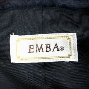 ●美品 EMBA エンバ コリンスキー ソフトファー 付け襟 ショール 紺系 ネイビー系 付け衿 襟巻き ティペット マフラー 毛皮 レディースの画像3