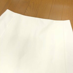 美品 FOXEY NEW YORK フォクシーニューヨーク ストレッチ フレアスカート 42(L) w78 白 ホワイト 日本製 ミディ丈 国内正規品 レディースの画像4