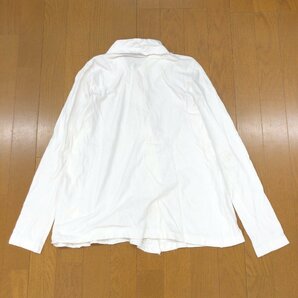 COMME des GARCONS コムデギャルソン カットオフ コットン フレアシャツ M相当 白 ホワイト ブラウス 長袖 個性派デザイン レディースの画像2