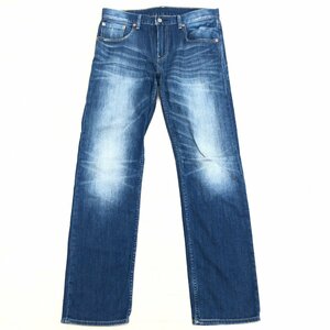 ●Levi’s リーバイス 502 USED加工 ストレッチ ストレート デニム パンツ 33 w86 紺 インディゴ ジーンズ XL 2L LL 特大 大きいサイズ