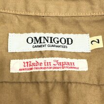 OMNIGOD オムニゴット ワイドカラー 長袖 シャツ 2(M) カーキ アメカジ カジュアル ドミンゴ 日本製 国内正規品 メンズ 紳士_画像3