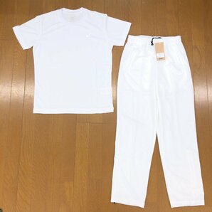 ●新品 ASICS アシックス Tシャツ ジャージ パンツ 2点セット まとめ売り S 白 ホワイト スポーツ 日本製 国内正規品 メンズ 紳士の画像1