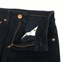 RED CARD×TOMORROWLAND レッドカード トゥモローランド 定価20,900円 ストレッチ デニム パンツ 22 w64 黒 ブラック 日本製 ジーンズ_画像6