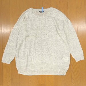 23区 ニジュウサンク 麻 リネン ゆったり サマーニット セーター 38(M) ライトグレー 長袖 国内正規品 レディース 女性用