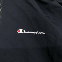 Champion チャンピオン ウインドブレーカー フーディ ナイロン ジャケット M 黒 ブラック パーカー ブルゾン ドルマンスリーブレディース_画像4