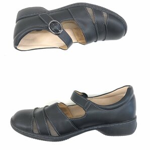 ●PANSY パンジー クールステップ 吸水速乾 エコレザー コンフォート シューズ 23.5cm EEE 黒 ブラック パンプス オフィスシューズ 健康靴の画像7
