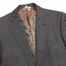 ●THE SUIT COMPANY スーツカンパニー 伊カノニコ製生地 2B スーツジャケット 175-DROP4(XL相当) チャコール系 特大 大きいサイズ 2L LL_画像5