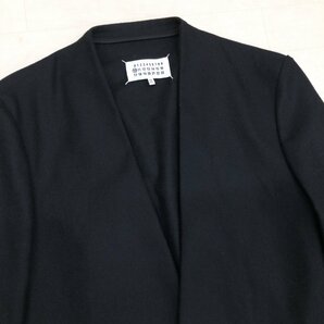 ●伊製 Maison Margiela メゾンマルジェラ 16AW ウール ノーカラージャケット 46(M相当) 黒 ブラック ウールジャケット マルタンマルジェラの画像6