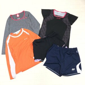 ●YONEX ヨネックス トレーニング シャツ ショートパンツ 5点セット M/L まとめ 半袖 長袖 ロンT Tシャツ スポーツ バドミントン テニス