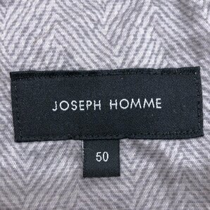 ●JOSEPH HOMME ジョゼフオム ヘリンボーンプリント アンコンジャケット 50(XL) グレー ライトジャケット 特大 大きいサイズ 2L LL メンズの画像3