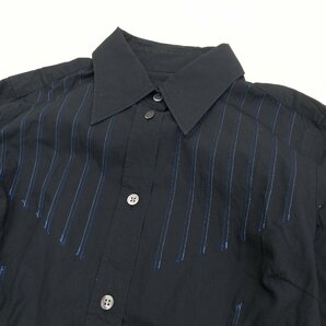Paul Smith BLACK ポールスミス 刺繍デザイン シャツ 40(L) 黒 ブラック 日本製 ブラウス 長袖 国内正規品 レディース 女性用の画像4