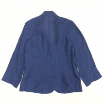 美品 noa-ge ノアジェ 麻 リネン サマージャケット M 濃紺 ネイビー 羽織り 国内正規品 レディース 女性用 一宮繊維_画像2