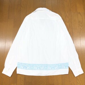 SOPHNET. ソフネット 総柄 ペイズリー柄 オープンカラー シャツ L 白 ホワイト 長袖 日本製 国内正規品 メンズ 紳士の画像2
