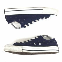 ●CONVERSE コンバース オールスター スター 星柄 キャンバス ローカット スニーカー 24.5cm 紺 ネイビー ALL STAR レディース 女性用 婦人_画像7