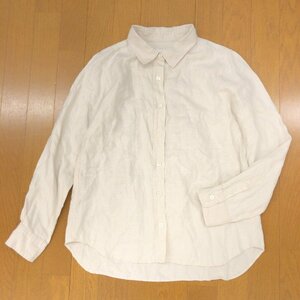 UNITED ARROWS GLR×Kortrijk Linen ユナイテッドアローズ 麻 リネン100% シャツ 38(M) グレージュ ブラウス 国内正規品 レディース 女性用