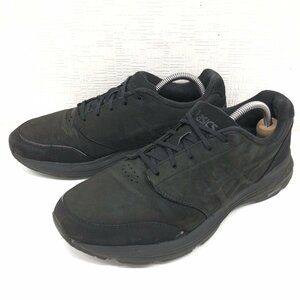 ●ASICS アシックス ゲルオデッセイ 本革 ヌバックレザー ウォーキングシューズ 26.5cm 黒 ブラック スニーカー コンフォート 健康靴 紳士