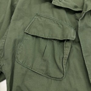 ●70's ALLEN OVERALL アメリカ軍 米軍 ジャングルファティーグジャケット M オリーブ R/S リップストップ ミリタリー ヴィンテージ 古着の画像5