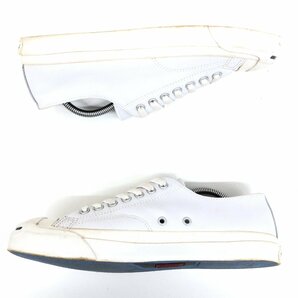 ●CONVERSE コンバース ジャックパーセル 本革 レザー ローカット スニーカー 27cm 白 ホワイト レザースニーカー JACK PURCELL メンズの画像7