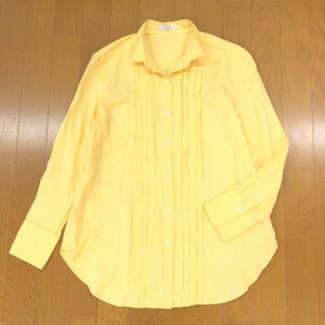 CANCLINI FOR 23区 カンクリーニ ニジュウサンク タック チュニック ロング シャツ 38(M) イエロー系 ブラウス 長袖 国内正規品 女性用