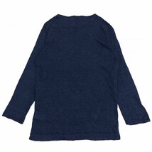 B&Y UNITED ARROWS ユナイテッドアローズ 麻 リネン100% サマーニット セーター M 濃紺 ネイビー 七分袖 ポケット Tシャツ ポケT メンズ_画像2