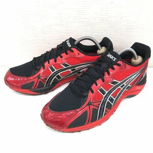 ●ASICS アシックス 定価14,300円 ゲルフジRS トレイル ランニングシューズ 26.5cm 赤×黒 レーシングシューズ スニーカー トレーニング