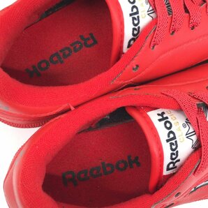 ●Reebok リーボック クラブシー85ベーシック 超軽量 ローカット スニーカー 23cm 赤 レッド CLUB C 85 BASIC レディース 女性用 婦人の画像5