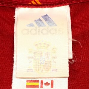 adidas アディダス サッカー スペイン代表 #7 ラウール ユニフォーム シャツ XL相当 赤 レッド 半袖 ゲームシャツ 古着 ヴィンテージ 2L LLの画像3