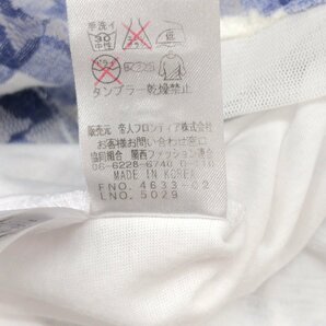 KANSAI BIS カンサイビス ギンガムチェック メッシュレイヤード カットソー 13(XL) ホワイト×ネイビー Tシャツ LL 2L ゆったり 大きいの画像9