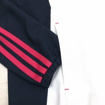 ●美品 adidas アディダス クライマライト 吸水速乾 ドライ ジャージ 上下セットアップ M 白×紺 ホワイト ネイビー トレーニングウェア_画像6