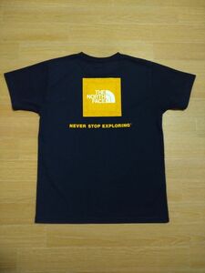 ノースフェイスTシャツ、背面バンダナ柄スクエアBoxロゴ半袖Tシャツ【レディースMサイズ】