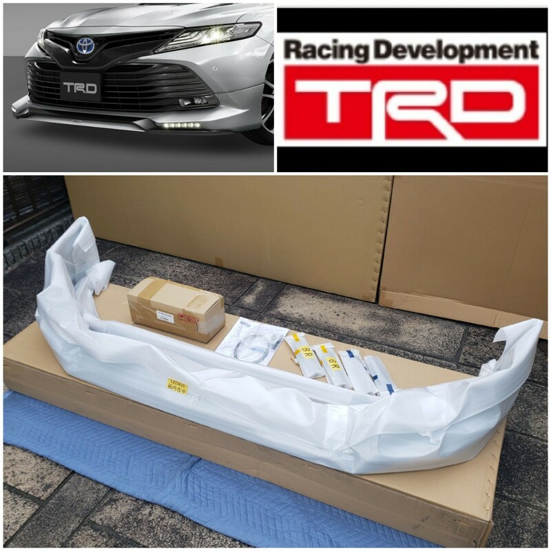 TRD│フロントスポイラー(LED付き)│70 カムリ 前期│エアロ│未塗装│AXVH70 AXVH75│MS341-33002-NP