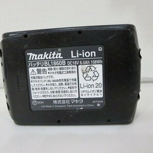 makita [マキタ] バッテリー 18V 6.0Ah [BL1860B] 充電回数6回 純正品 充電池 消耗品 アクセサリー 雪マーク 工具資材 /中古品 V19.0 4967の画像5