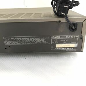 J1-4171T 【リモコン付き/通電確認済】 DENON/デノン CDR-W1500 CDレコーダー Ｗデッキ オーディオレコーダー オーディオ機器の画像8