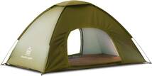 ホップアップテント キャンプ 折り畳み 軽量 簡単 uvカット 防風水 防虫 防災 収納袋 sl-zp150-gn_画像1
