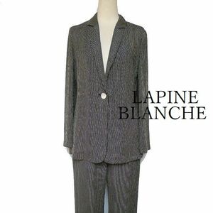 873299 LAPINE BLANCHE ラピーヌブランシュ 黒×白柄 パンツスーツ セットアップ 9