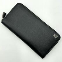 1円〜【極美品】dunhill ダンヒル サイドカー ラウンドジップ ロングウォレット 長財布 ラウンドファスナー レザー メタルロゴ AD柄 メンズ_画像2