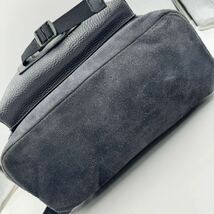 1円～【入手困難/極美品】COACH コーチ メンズ リュック バックパック エクスプローラー フローラル ハワイアン A4 大容量 レザー ネイビー_画像5