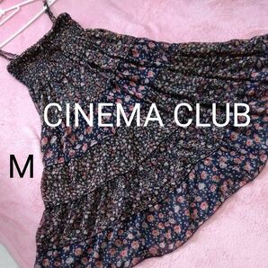 【CINEMA CLUB☆シネマクラブ】２WAY ティアード　ワンピース　キャミワンピ　フラワー柄　小花　ボタニカル　M　9号　