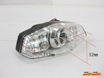 MADMAX バイク用品 汎用 LED ルーカス テールランプ クリア/ゼファー 400 χ バンバン GSX バンディット VTEC YB-1 JADE【送料800円】_画像3