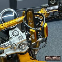 バイク用品 Mr Quick製 オートバイ 自転車用 ドリンクホルダー ミラーステータイプ ゴールド/ボトル カップ ホルダー ケージ【送料800円】_画像3