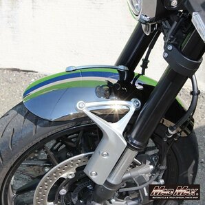 【大特価 1円～】バイク用品 KAWASAKI カワサキ Z900RS/カフェ用 フロントフェンダー ブラックメッキ/外装 補修 修理【送料800円】の画像5