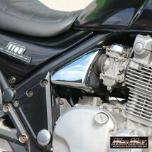 【大特価1円～】バイク用品 KAWASAKI カワサキ ゼファー1100 エアクリーナーカバー メッキ/ZRT10A ZEPHYR サイドカバー【送料800円】_画像3