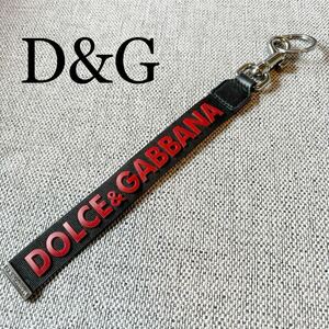 美品 Dolce&Gabbana ドルカバ ドルチェアンドガッバーナ キーホルダー キーリング ロゴ