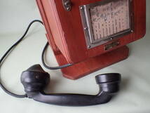 昭和レトロ 磁石式壁掛電話機 　昭和30年　㈱中与通信機　ベル （電鈴）が鳴ります　アンティーク・オブジェ・室内飾り_画像4