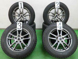 4本 社外 16インチ 6.5J +38 5H 114.3 スタッドレス ダンロップ ウインターマックス WM02 2021年 215/60R16 エスティマ マークX クラウン